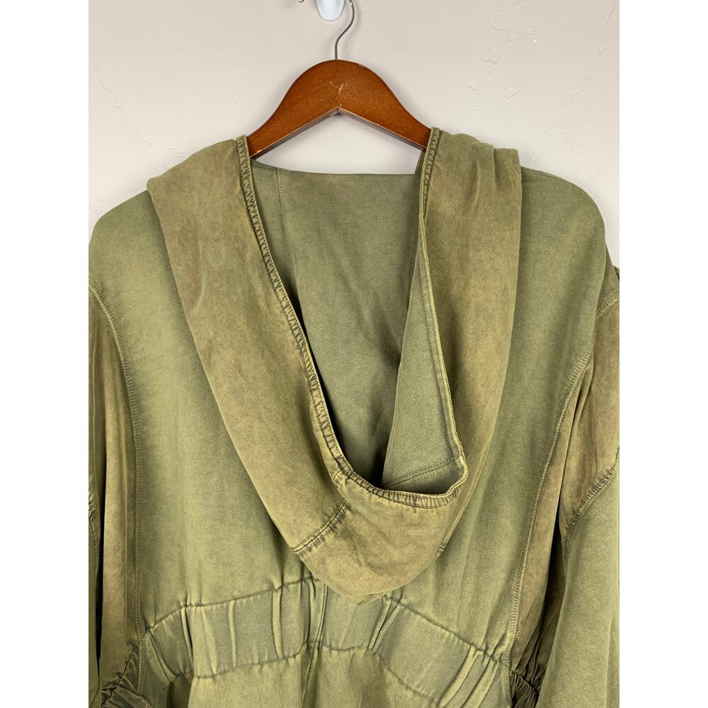 Free People C'Mon Hooded Cardigan Jacket Olive Green Oversized Pockets Women's S - Picture 8 of 11